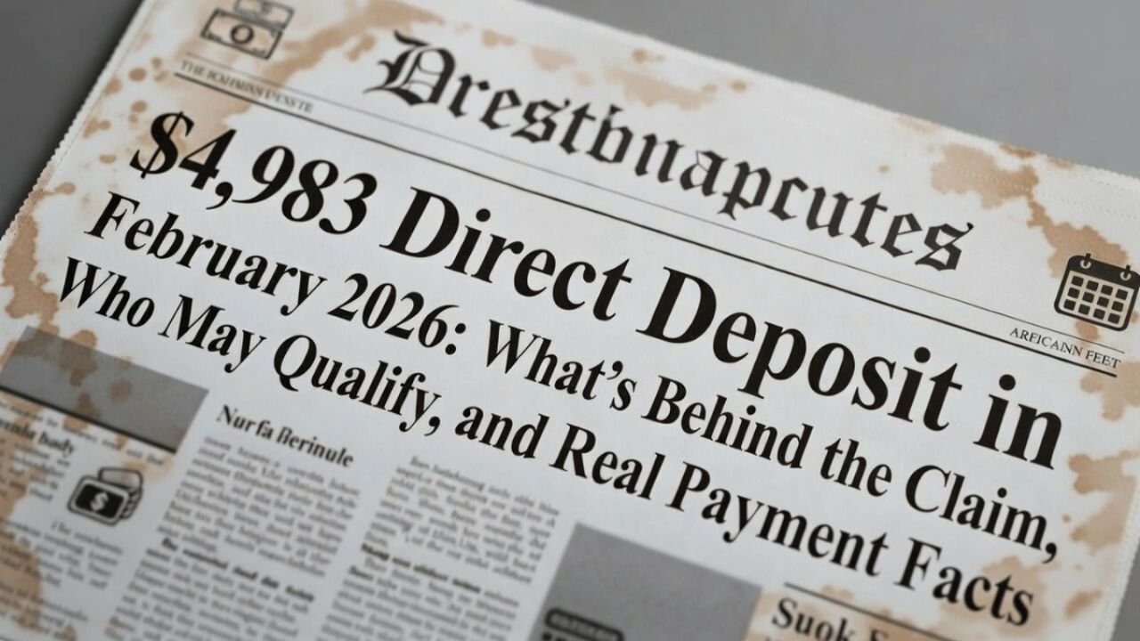 $4,983 Direct Deposit in February 2026: What’s Behind the Claim, Who May Qualify, and the Real Payment Facts